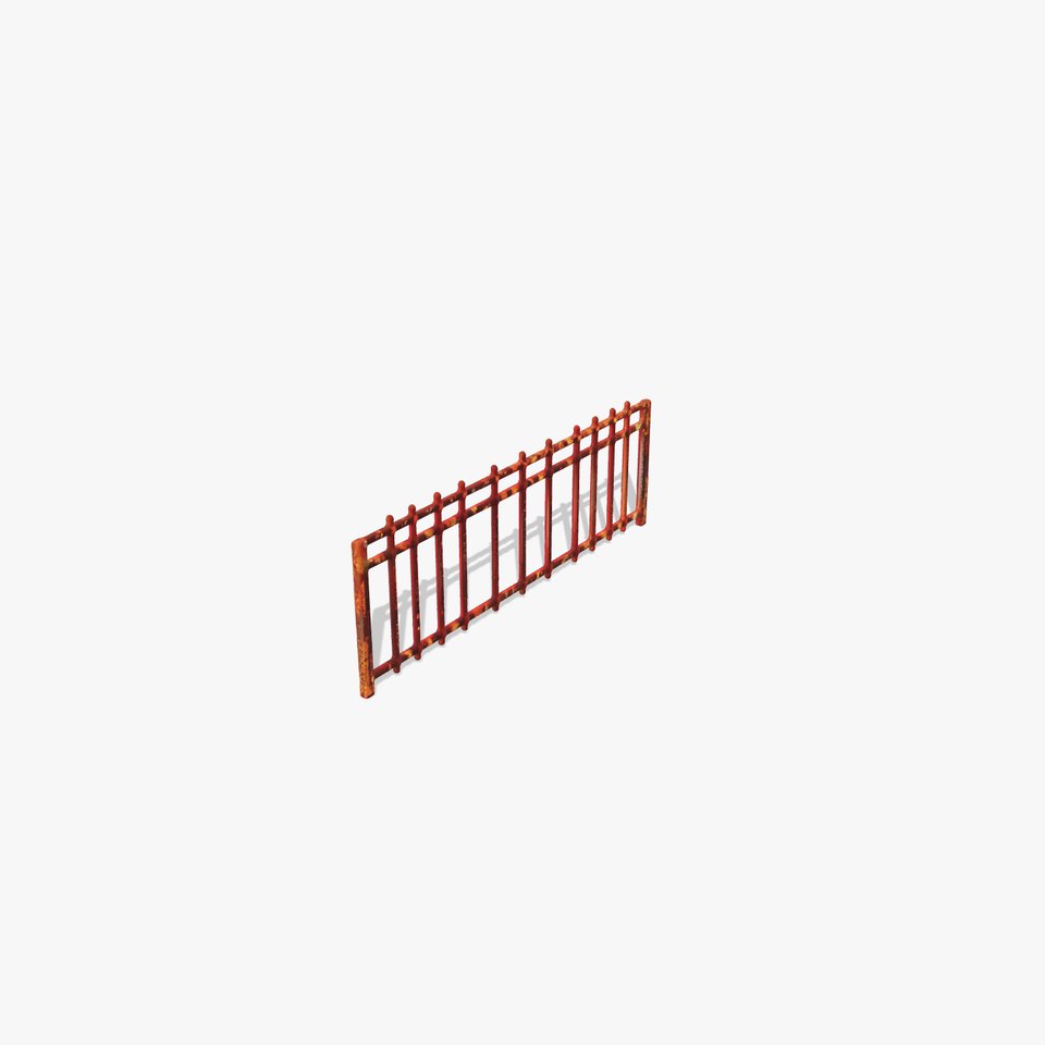 Rusty Metal Fence Model Pack